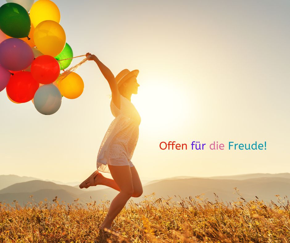 Frau offen für die Freude